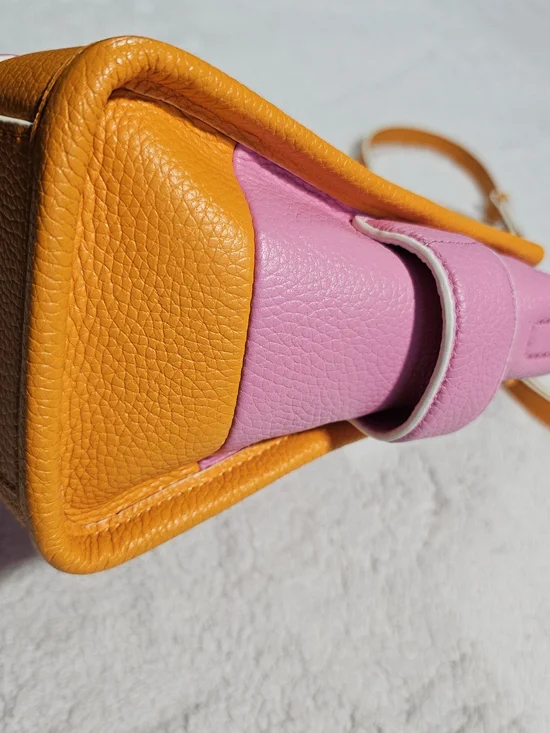 Marc Jacobs Pink & Orange The Tote Bag – Leather Shoulder Tote - Picture 3 of 13